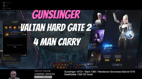 Gunslinger Valtan HM Gate 2 4 Man Carry Lost Ark YouTube