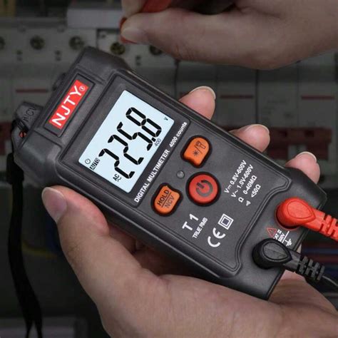 NJTY T1 Smart Mini Digital Multimeter True 4000 Counts Voltmeter Auto