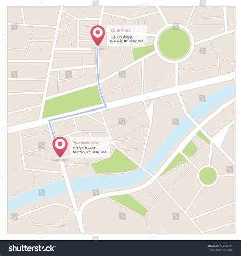 Street Maps Directions Stock Vector Royalty Free 214285231 Shutterstock