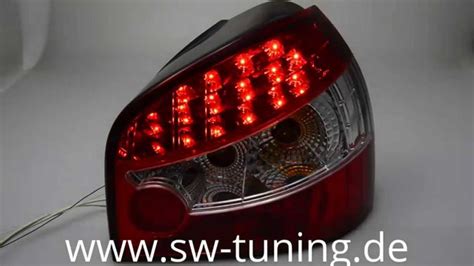 SW Light LED Rückleuchten Audi A3 8L red clear SW Tuning YouTube