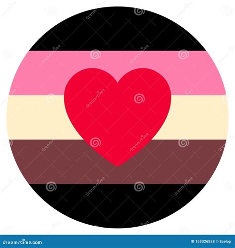 Lgbt Flag Round Shape Icon On White Background Stock Vector