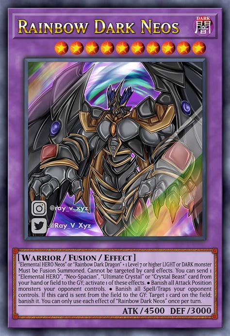 Rainbow Dark Neos By Ray V Xyz On DeviantArt Yugioh Trading Cards