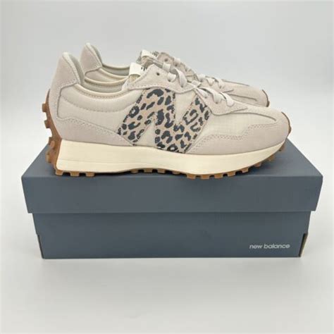 New Balance Off White Leopard Print Moonbeam Trainers Uk