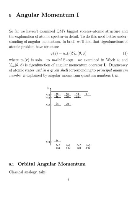 Angular Momentum I