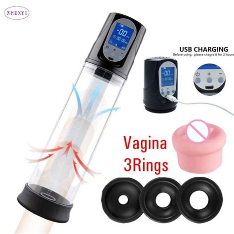 Usb Charing Electric Penis Sleeve Vacuum Pump Dildo Enlargerment Automatic Cock Extender