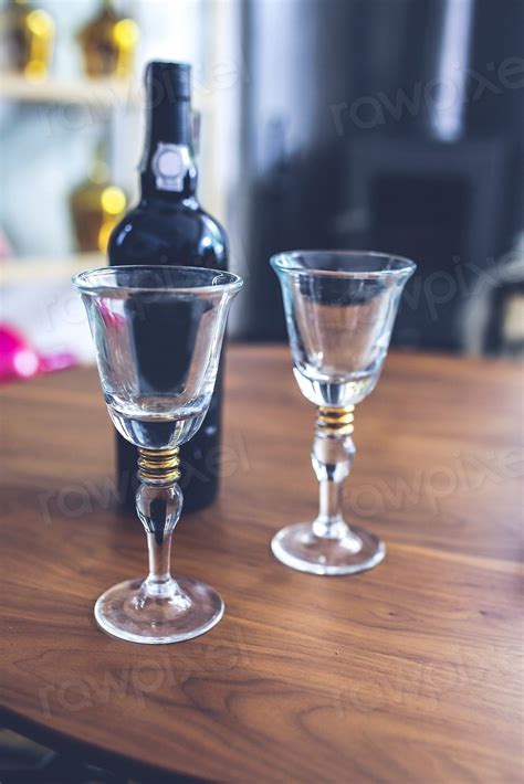 Glasses for port wine. Visit | Free Photo - rawpixel