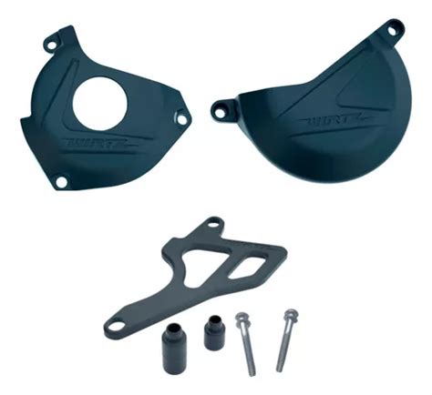 Kit Tapa De Motor Cubre Piñon Honda Xr Tornado Negro Wirtz