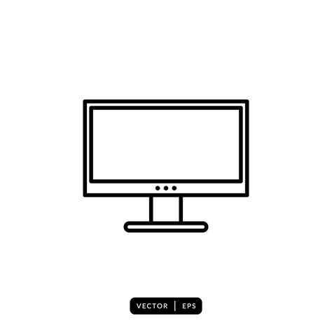 monitor icon vector sign  symbol  vector art  vecteezy