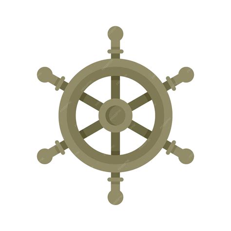 Premium Vector Helm Ship Wheel Icon Flat Illustration Of Helm Ship