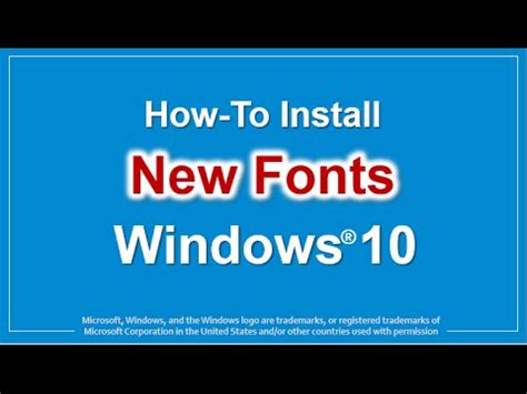 How To Install Fonts In Windows 10 YouTube