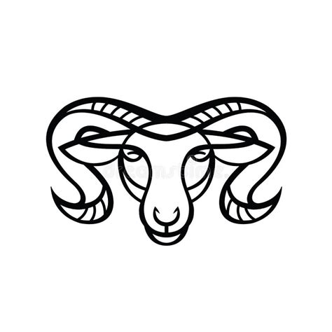 Ram Sheep Lamb Head Graphic Logo Template Stock Illustrations 582 Ram