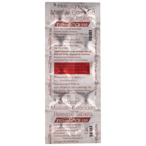 Fluvoxamine 100 Mg Tablet at Rs 1426/stripe | Pharmaceutical Tablets in ...