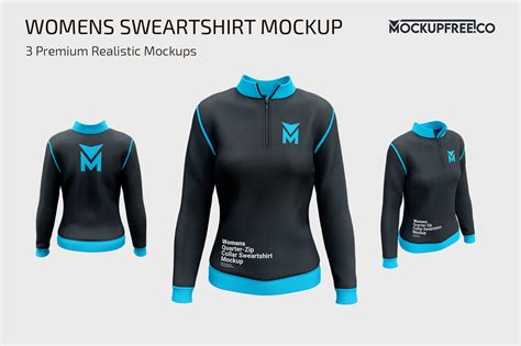 Womens Sweatshirt Mockup Set Free Psd Templates