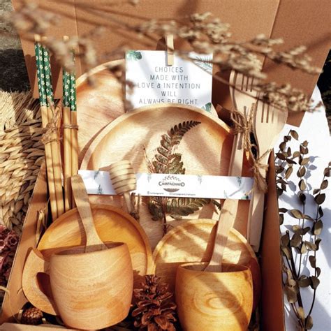 Jual CAMPAGNARD HAMPERS WOODEN TABLEWARE AESTHETIC GIFTS PERALATAN