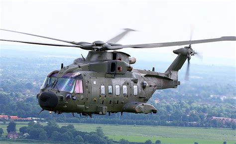 Royal Air Force Merlin HC3A Helicopter Training Flight Over Oxfordshire