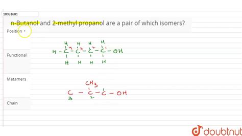 Propanol Isomers