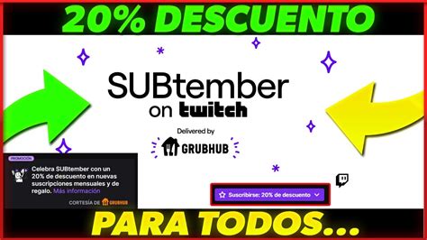 SUBTEMBER Twitch 2021 SUBS más BARATAS YouTube