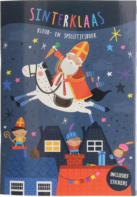 Sinterklaas Kleurboek Met Stickers Sinterklaas Doeboek Sint En Piet