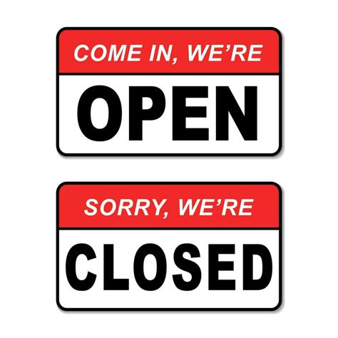 We Re Open And Closed Sign Vector Illustration Vector Art At