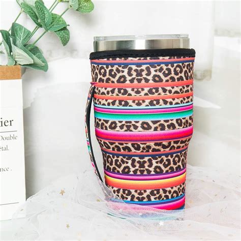 HaiMay 2 Pieces Reusable Iced Coffee Cup Sleeve Neoprene Insulated