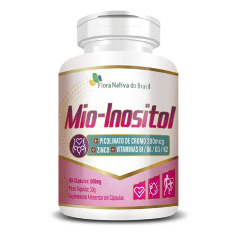 Mio inositol Vitaminas 500mg 60 cápsulas Flora Nativa