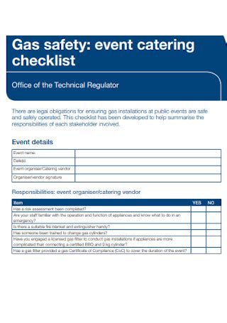 36+ SAMPLE Catering Checklist Templates in PDF | MS Word |Google Docs | Apple Pages