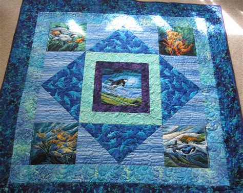 Pdf Pattern Ocean Panels Lap Medallion Quilt Using Printed Panel Quilt Patterns Quilts