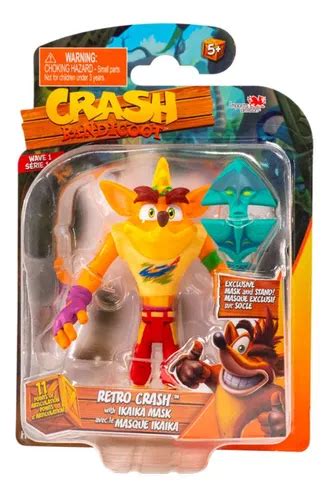 Crash Bandicoot Retro Crash Con Mascara Ika Ika Figura Cuotas Sin