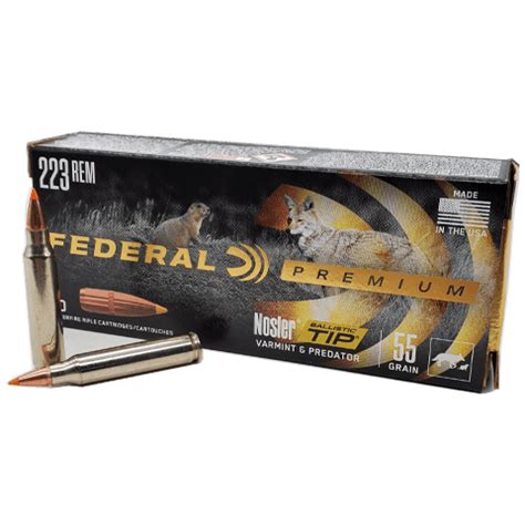 223 Rem Federal Premium 55 Grain Nosler Ballistic Tip