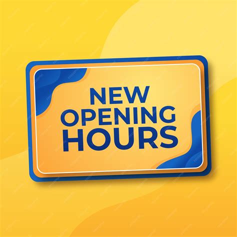 Premium Vector | Gradient new opening hours sign