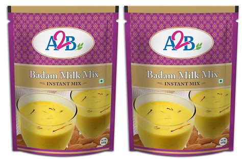 A B Badam Milk Mix Indian Almond Saffron Milk Gms Pack Of