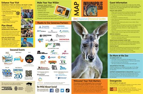 Indianapolis Zoo Map and Brochure (2019 - 2023) | ThemeParkBrochures.net