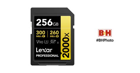 Lexar 256GB Professional 2000x UHS II SDXC LSD2000256G BNNNU B H