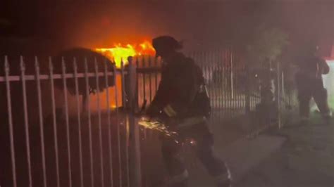 Watch Firefighters Battle Fresno House Fire Resident Injured