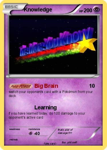 Pokémon Knowledge 9 9 Big Brain My Pokemon Card