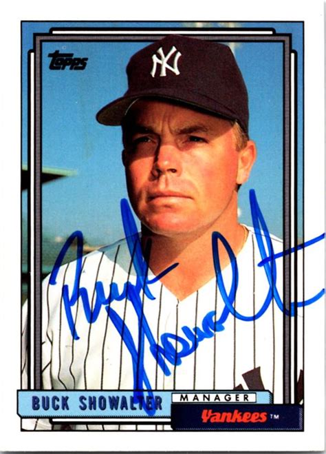 Buck Showalter Autographed Baseball Card New York Yankees Topps