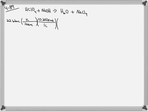 SOLVED:A 25.00 -mL sample of an unknown HClO, solution requires ...