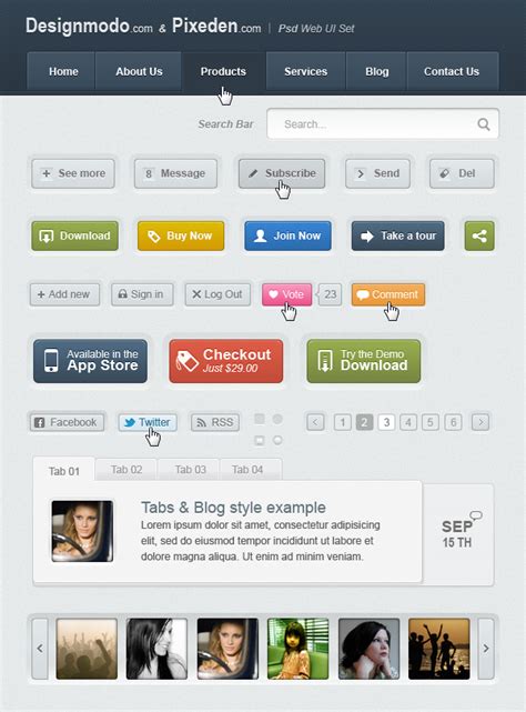 Psd Ui Web Design Elements Images Ui Web Design Search Ui Elements