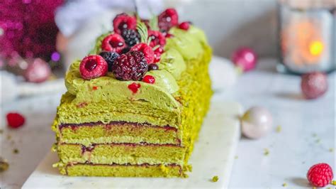 Gâteau pistache et fruit rouge YouTube