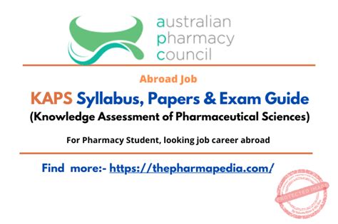 Kaps Pharmacist Syllabus Papers Exam Guide The Pharmapedia