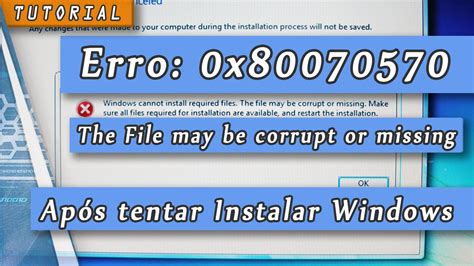 X Erro Ao Instalar Windows Como Resolver Youtube