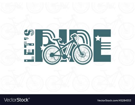 Lets Ride Cycle T Shirt Design Royalty Free Vector Image