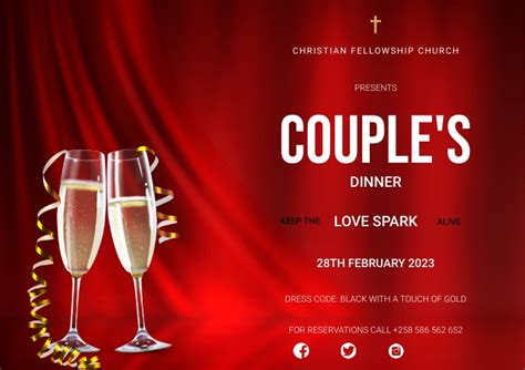 Couples Dinner Template Postermywall