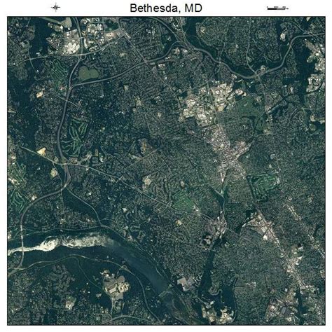 Aerial Photography Map Of Bethesda Md Maryland