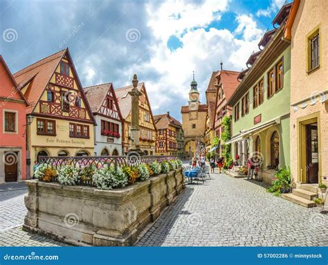 Beautiful View Of The Historic Town Of Rothenburg Ob Der Tauber