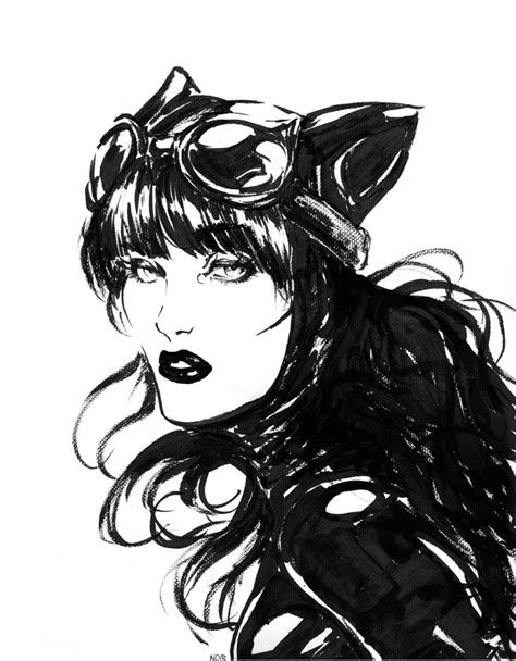 Catwoman Ink Portrait By Dre0083 On Deviantart In 2023 Catwoman