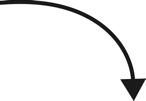 Hand Drawn Curved Arrow Shape Arrow Line Png