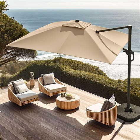 Snapklik Wikiwiki X Ft Cantilever Patio Umbrella Outdoor