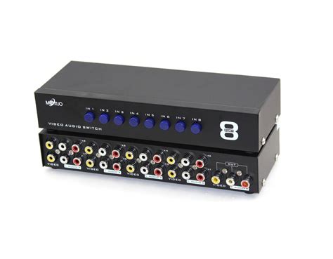 8 Way Rca Switcher Av Switch Box Selector Input Video Audio Game Console 8 Port Ebay