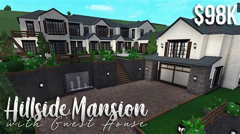 Hillside Mansion W Guest House Part 1 Exterior Roblox Bloxburg Gamingwithv Youtube